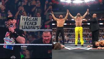 WWE Raw after WrestleMania 41 as expected serve up some new surprises as Randy Orton hit John Cena with an RKO. Images: Netflix/WWE
