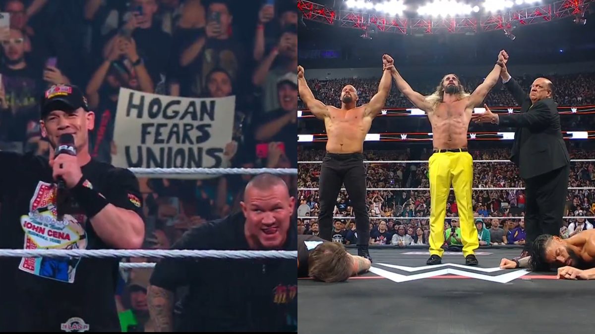 WWE Raw after WrestleMania 41 as expected serve up some new surprises as Randy Orton hit John Cena with an RKO. Images: Netflix/WWE
WWE Raw after WrestleMania 41 as expected serve up some new surprises as Randy Orton hit John Cena with an RKO. Images: Netflix/WWE