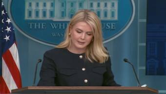 White House Press Secretary Karoline Leavitt during a press briefing on Tuesday. ANI