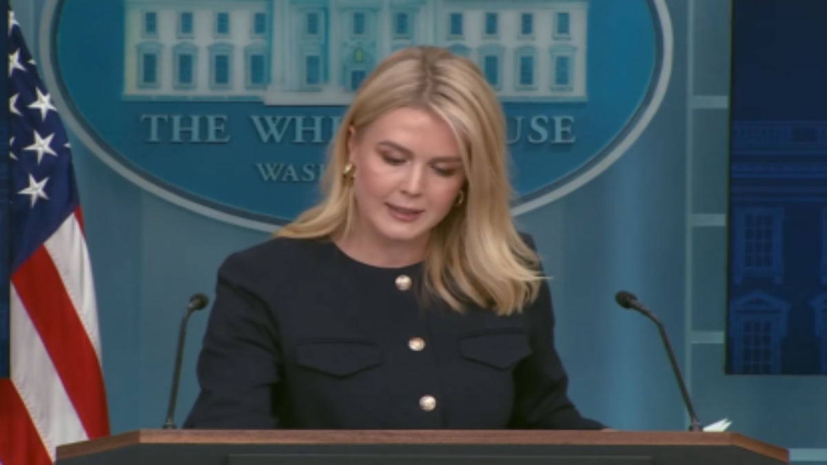 White House Press Secretary Karoline Leavitt during a press briefing on Tuesday. ANI White House Press Secretary Karoline Leavitt during a press briefing on Tuesday. ANI