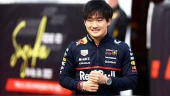 Red Bull's Yuki Tsunoda arriving to the Suzuka Circuit ahead of the Japanese Grand Prix. Image: Reuters