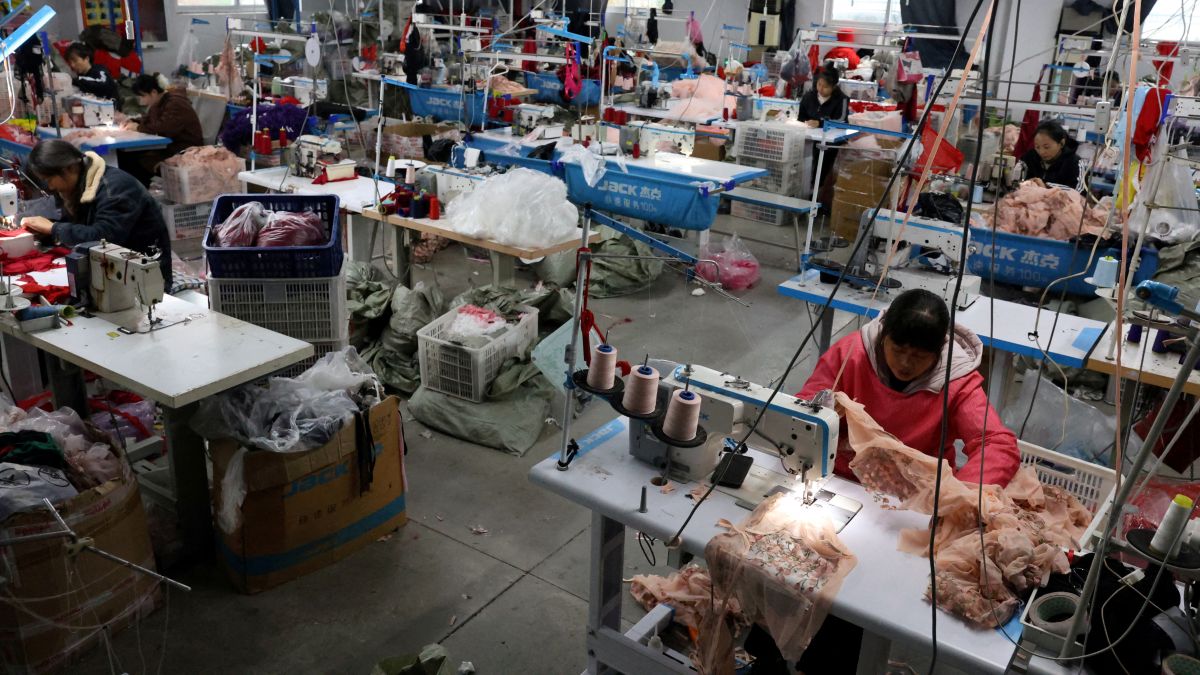 Employees work with sewing machines on the production line of a lingerie factory in Guanyun county of Lianyungang, Jiangsu province, China. File image/ Reuters Employees work with sewing machines on the production line of a lingerie factory in Guanyun county of Lianyungang, Jiangsu province, China. File image/ Reuters