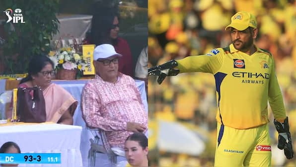 MS Dhoni's parents attend Chennai Super Kings' match against Delhi Capitals at Chepauk; internet can't keep calm