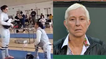 Legendary tennis player Martina Navratilova criticizes USA Fencing for allowing trans athletes in women section. Images: X/Reuters
