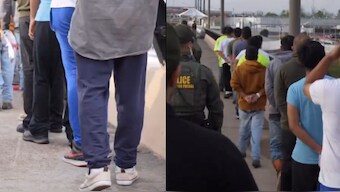 Screengrabs from video posted by White House on X