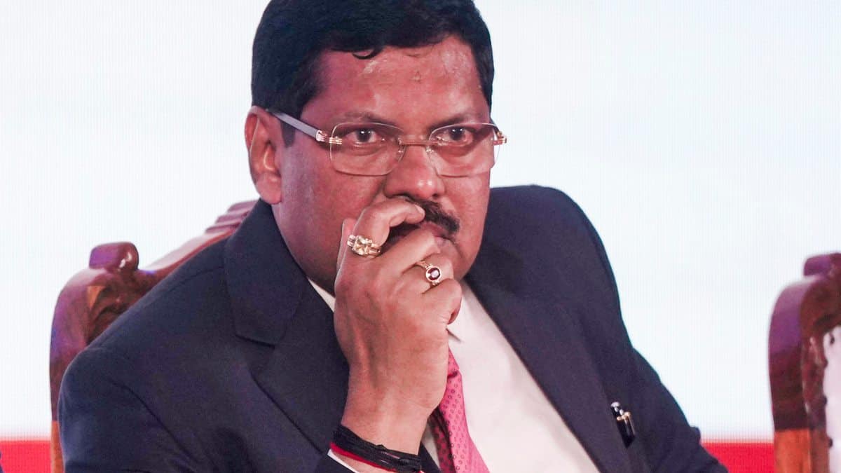 <div>Security scare in Supreme Court: Man in lawyer's robe tries to hurl shoe at CJI Gavai</div>