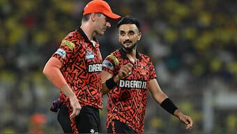 SRH beat CSK by 5 wickets to keep their playoff hopes alive. Image: AFP