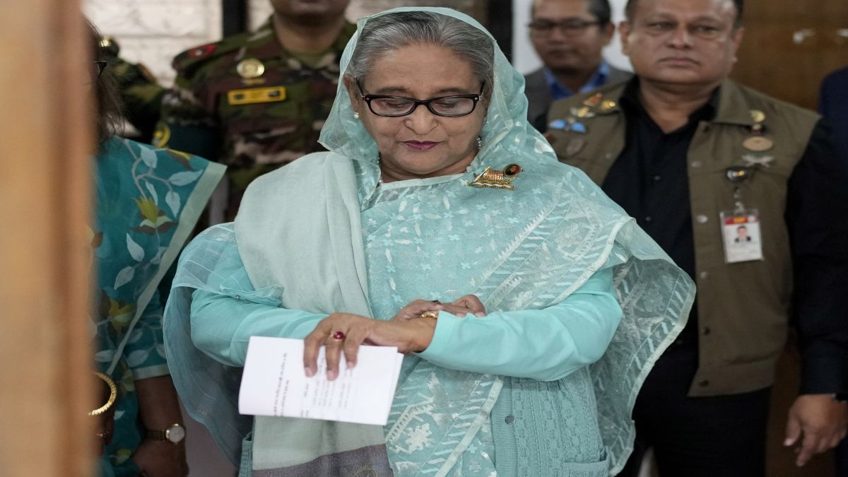 Former Bangladesh Prime Minister Sheikh Hasina. File image/AP Former Bangladesh Prime Minister Sheikh Hasina. File image/AP