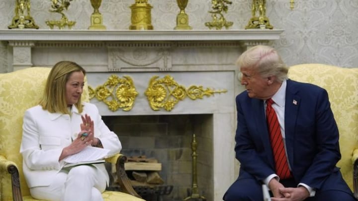 ‘We’re going to make it’: Trump says trade deal with EU will happen as he holds talks with Meloni