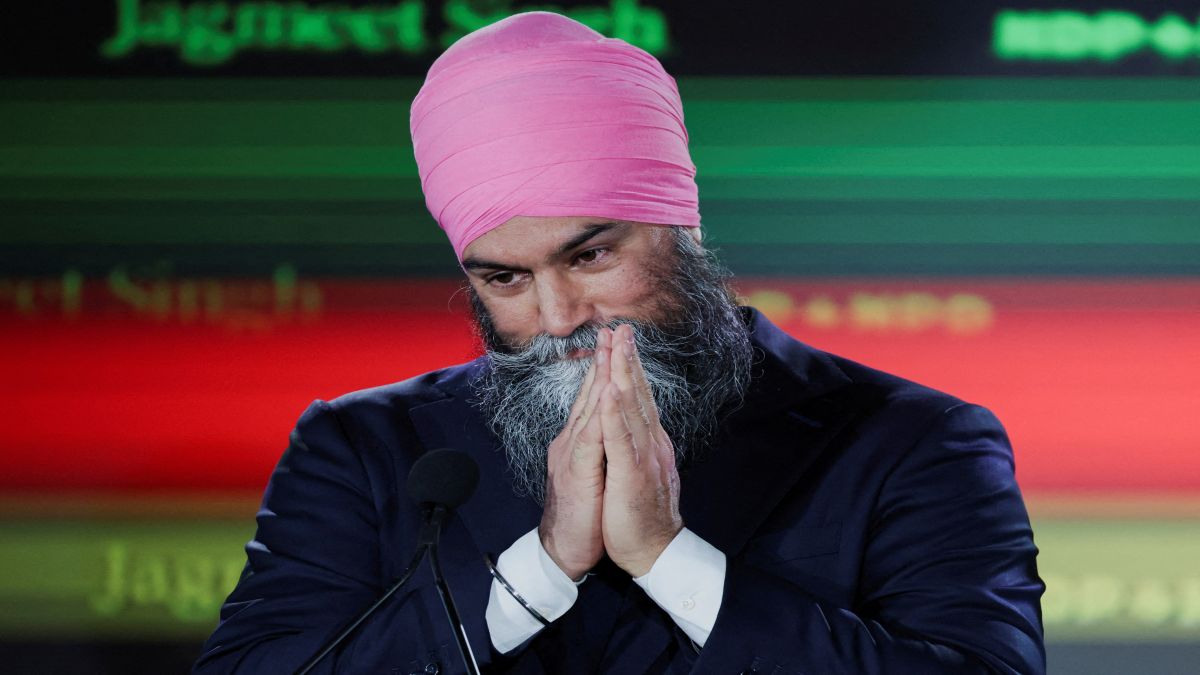 New Democratic Party (NDP) leader Jagmeet Singh gestures at his election night headquarters in Burnaby, British Columbia, Canada. He announced that he is stepping down as the party head following its poor performance at the polls. Reuters New Democratic Party (NDP) leader Jagmeet Singh gestures at his election night headquarters in Burnaby, British Columbia, Canada. He announced that he is stepping down as the party head following its poor performance at the polls. Reuters
