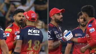 Virat Kohli and Shreyas Iyer exchanged a few words after their match on Sunday. Image: X