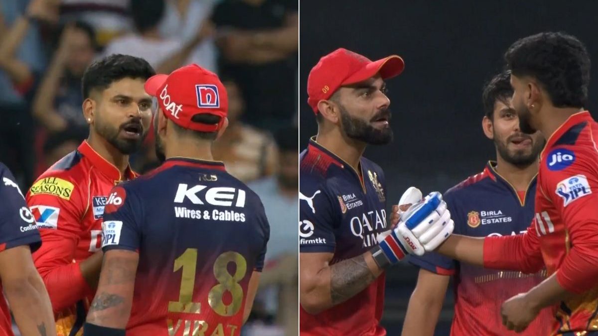 Virat Kohli and Shreyas Iyer exchanged a few words after their match on Sunday. Image: X Virat Kohli and Shreyas Iyer exchanged a few words after their match on Sunday. Image: X