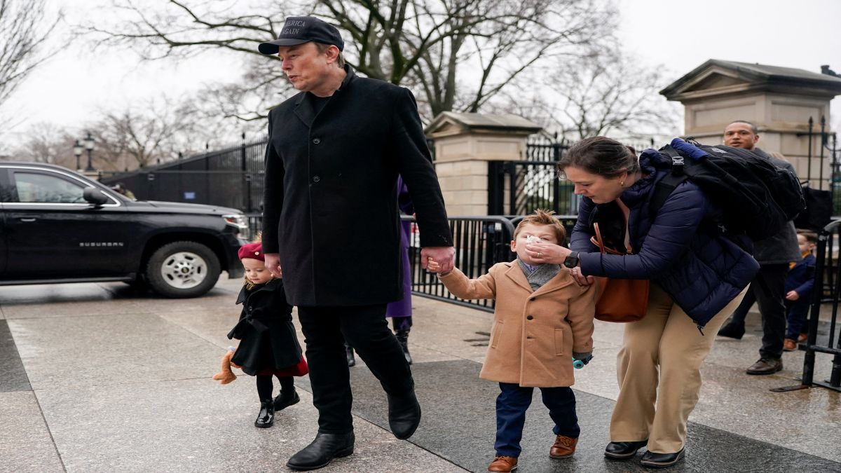 Elon Musk with two of his children ahead of a meeting with Indian Prime Minister Narendra Modi at Blair House, in Washington. Musk has a total of 14 children -- one of them died as a baby. File image/Reuters Elon Musk with two of his children ahead of a meeting with Indian Prime Minister Narendra Modi at Blair House, in Washington. Musk has a total of 14 children -- one of them died as a baby. File image/Reuters