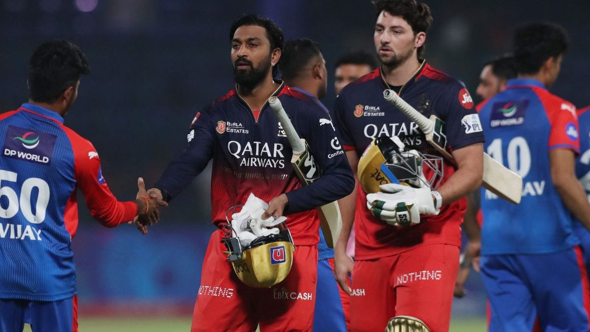 Krunal Pandya scored his second fifty of IPL career to help RCB chase down 163. Image: Reuters Krunal Pandya scored his second fifty of IPL career to help RCB chase down 163. Image: Reuters
