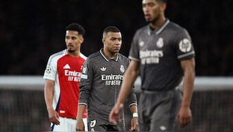 Real Madrid take on Arsenal in the second leg of the Champions League quarter-final on Thursday. Image: Reuters
