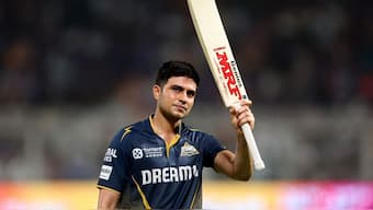 Shubman Gill celebrates after scoring a fifty in IPL 2025. Image: Reuters