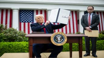 US President Donald Trump called his tariff policy "one of the most important days... in American history; it's our Declaration of Economic Independence." Image Courtesy: @WhiteHouse/X