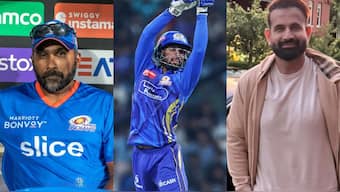 Mumbai Indians took a bold decision by retiring Tilak Varma against LSG but it did not give them the desired result. Images: BCCI/AP/Irfan Pathan on X
