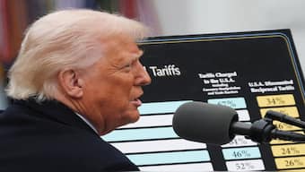 US President Donald Trump delivers remarks on tariffs, in the Rose Garden at the White House in Washington. Reuters
