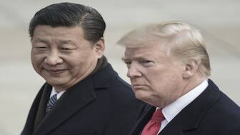A full-scale trade war with China and the US is in prospect as President Donald Trump's 104 per cent tariffs on Chinese products come into effect. File image/AFP