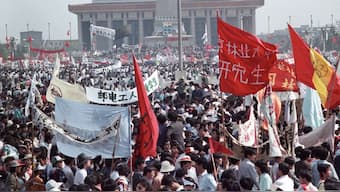 Hundreds of thousands of people fill Peking's central Tiananmen Square, May 17, 1989 in front of the Monument to People's Heroes and Mao's mausoleum in the biggest popular upheaval in China since the Cultural Revolution of the 1960's. File Image/Reuters