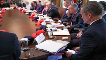 US National Security Advisor Mike Waltz attends a cabinet meeting held by President Trump at the White House in Washington. Reuters
