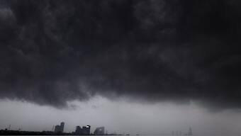Monsoon clouds loom over the overflowing river Yamuna, in New Delhi, India. File image/ Reuters