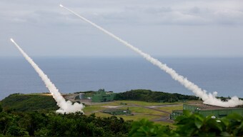 The Taiwanese military conducts its first High Mobility Artillery Rocket System (HIMARS) live-fire test launch at the Jiupeng base in Pingtung, Taiwan. File image/ Reuters