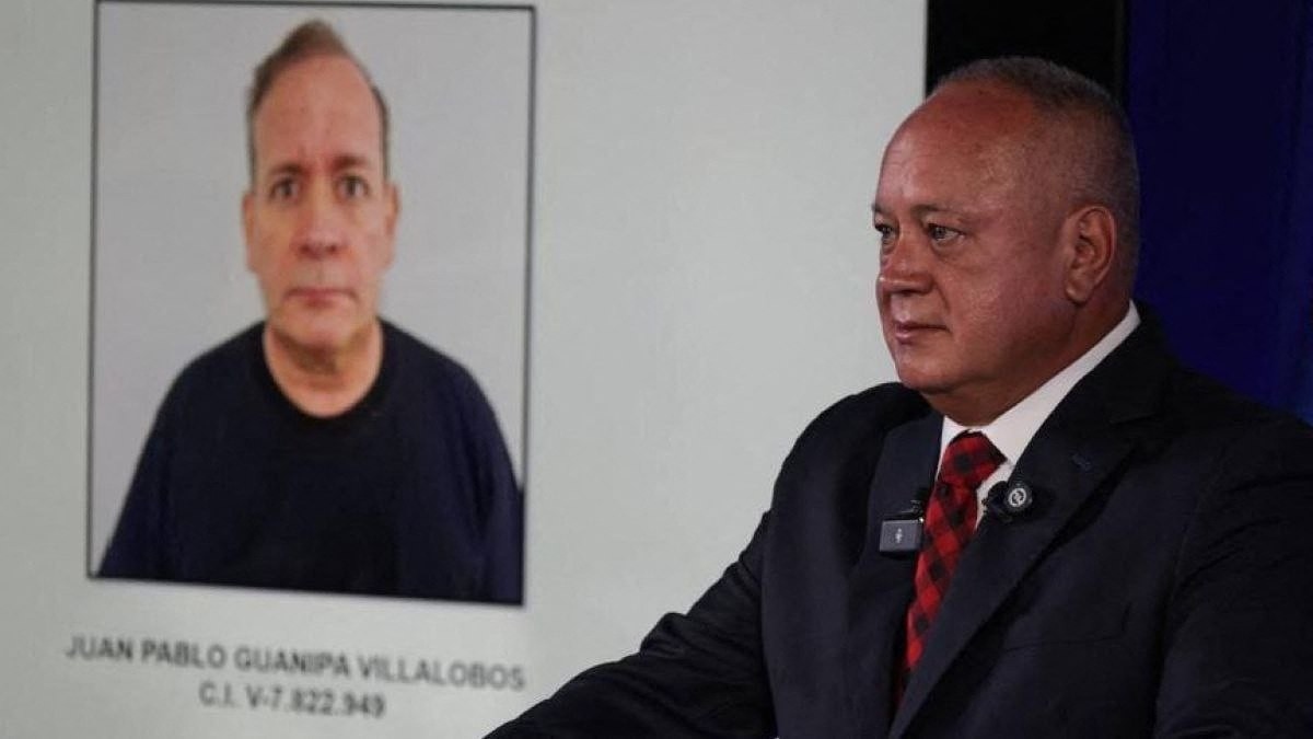 Handout picture released by Venezuela's Interior and Justice Ministry showing Interior Minister Diosdado Cabello speaking on the arrest of opposition member Juan Pablo Guanipa during a press conference in Caracas on May 23, 2025. AFP Handout picture released by Venezuela's Interior and Justice Ministry showing Interior Minister Diosdado Cabello speaking on the arrest of opposition member Juan Pablo Guanipa during a press conference in Caracas on May 23, 2025. AFP