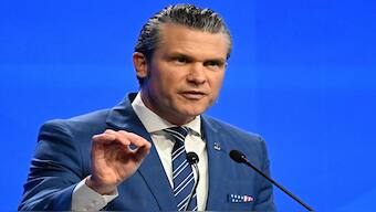 US Secretary of Defense Pete Hegseth delivers an address at the Shangri-La Dialogue Summit in Singapore on May 31, 2025. AFP