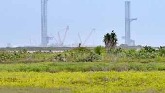 A view of SpaceX Starbase. AP