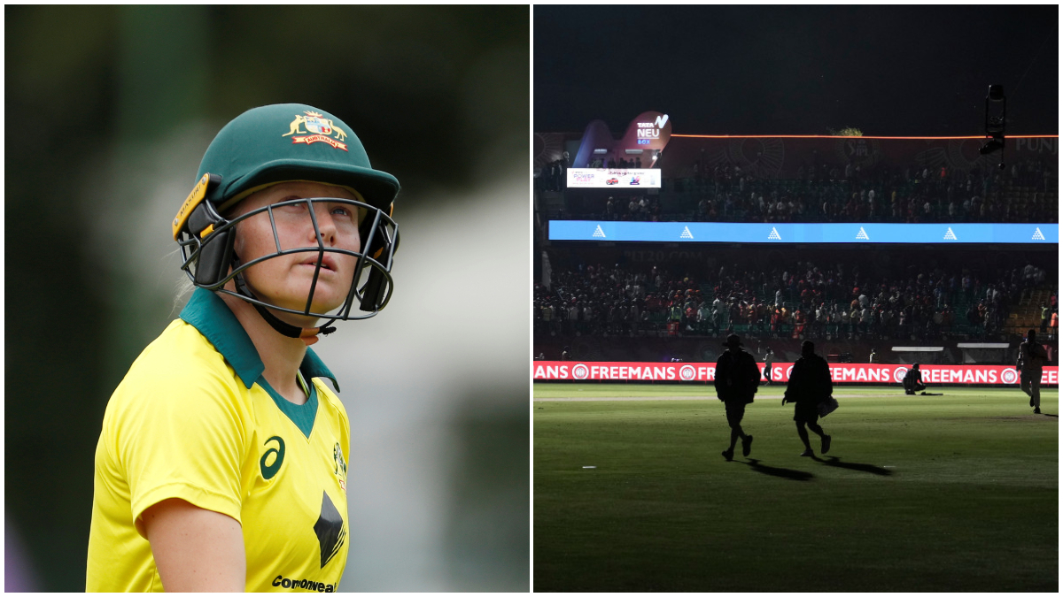 Australia women's captain Alyssa Healy was among those in attendance at the Punjab Kings-Delhi Capitals IPL match in Dharamsala on Thursday that was called off due to security concerns. Reuters/AP Australia women's captain Alyssa Healy was among those in attendance at the Punjab Kings-Delhi Capitals IPL match in Dharamsala on Thursday that was called off due to security concerns. Reuters/AP