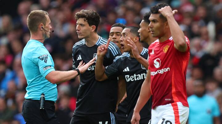 Villa lodge complaint over refereeing 'mistake' in 0-2 loss against United: 'A more experienced referee should have...'