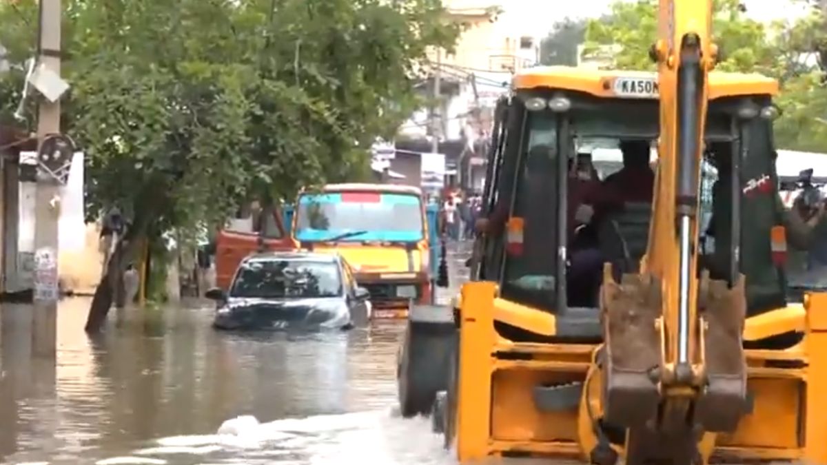 Heavy overnight rain batters Bengaluru, flooding roads and homes. X/@ANI Heavy overnight rain batters Bengaluru, flooding roads and homes. X/@ANI