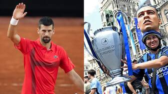 Novak Djokovic will be in action on Saturday when Champions League final involving PSG clashes with French Open. Images: Reuters