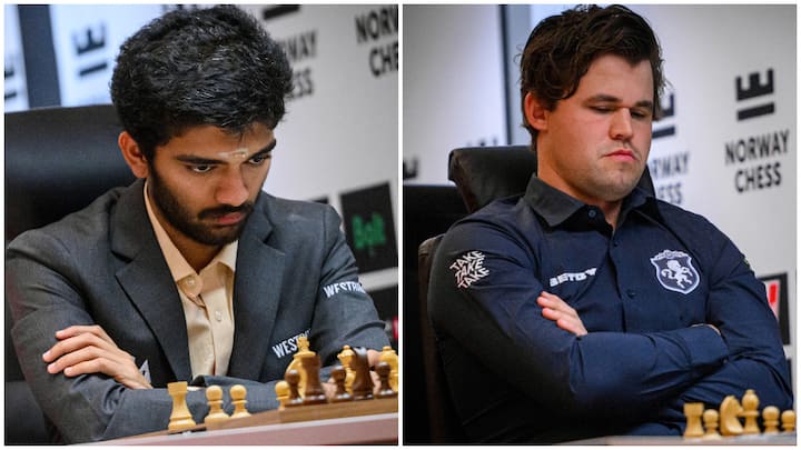 Norway Chess 2025: Birthday boy Gukesh beats Caruana in Armageddon game; Carlsen defeats Arjun to regain lead Norway Chess 2025: Birthday boy Gukesh beats Caruana in Armageddon game; Carlsen defeats Arjun to regain lead
