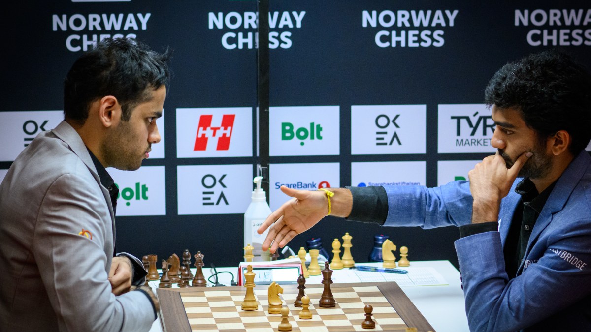 Norway Chess 2025: Arjun Erigaisi defeats D Gukesh in Round 2 after capitalising on world champion’s blunder Norway Chess 2025: Arjun Erigaisi defeats D Gukesh in Round 2 after capitalising on world champion’s blunder