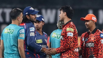 Digvesh Rathi and Abhishek Sharma cleared their misunderstanding at the end of the IPL 2025 match. Image: Reuters