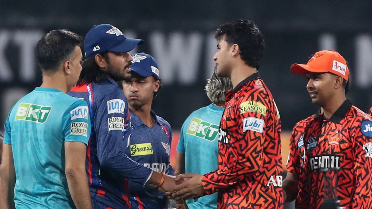 Digvesh Rathi and Abhishek Sharma cleared their misunderstanding at the end of the IPL 2025 match. Image: Reuters Digvesh Rathi and Abhishek Sharma cleared their misunderstanding at the end of the IPL 2025 match. Image: Reuters
