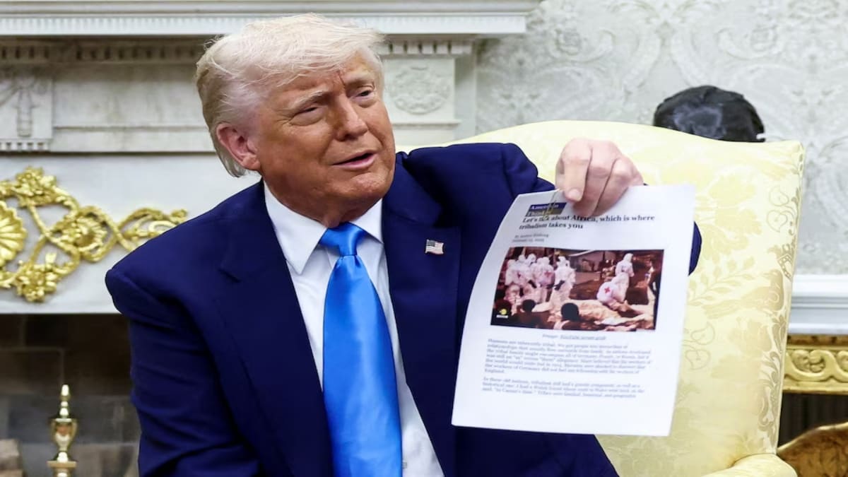 Image of 'dead white farmer' that Trump flashed to Ramaphosa was from DR Congo not South Africa