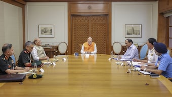 Prime Minister Narendra Modi chaired a meeting with Defence Minister Rajnath Singh, National Security Advisor Ajit Doval and the chiefs of three services. File image/PTI 