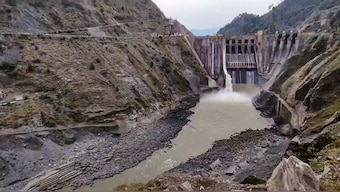 The Baglihar Dam in Jammu and Kashmir's Ramban after India cut the flow of water through the dam on the Chenab river following suspension of the Indus Waters Treaty. PTI