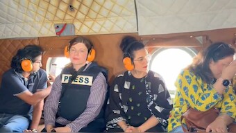 Pakistan government takes foreign media on a propaganda tour of Pakistan Occupied Jammu and Kashmir (POJK) in a military aircraft.