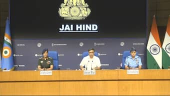 Foreign Secretary Vikram Misri is joined by Colonel Sofiya Qureshi of the Indian Army and Wing Commander Vyomika Singh of the Indian Air Force in the media briefing for Operation Sindoor, the Indian military action targeting terrorist sites in Pakistan and Pakistan Occupied Jammu and Kashmir (POJK) in response to the Pahalgam attack on Wednesday, May 7, 2025. (Photo: Press Information Bureau) 