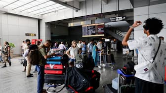 Passengers wait at Terminal 2 of Indira Gandhi International Airport in New Delhi, India, July 1, 2024. (Photo: Reuters) 