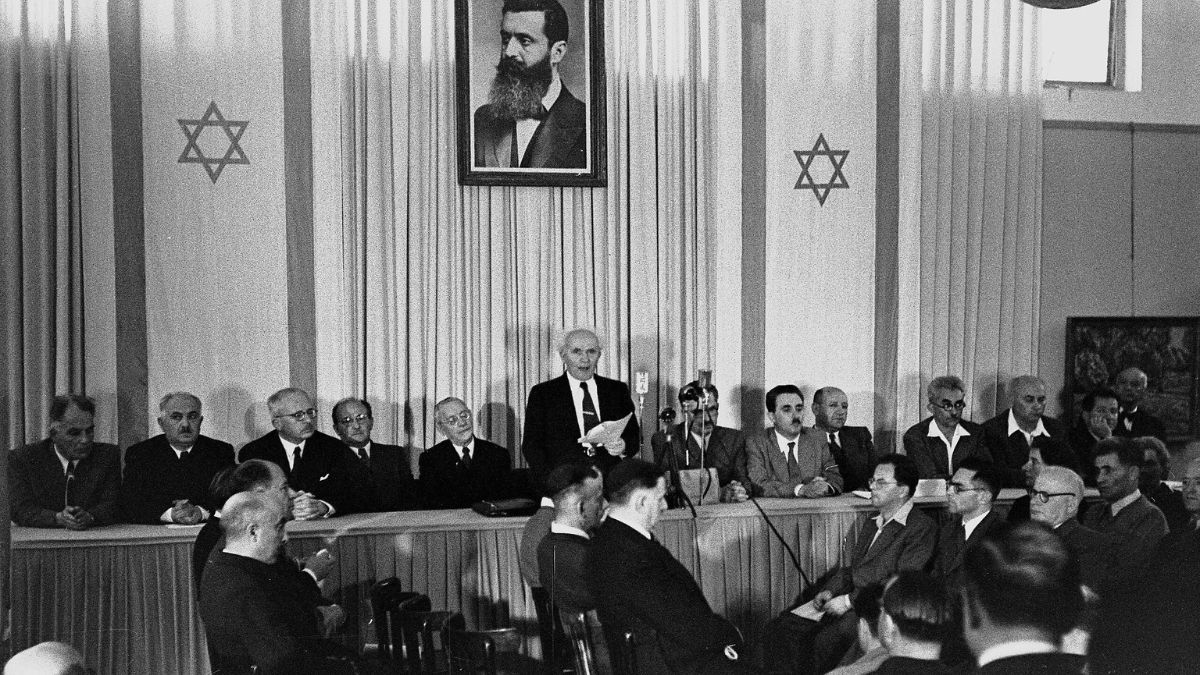 The pronouncement of the State of Israel was made in close proximity to the official expiration of the British Mandate on May 15. File image/Wikimedia commons The pronouncement of the State of Israel was made in close proximity to the official expiration of the British Mandate on May 15. File image/Wikimedia commons