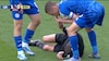Watch: Jamie Vardy blows injured referee's whistle to halt play during Leicester's 2-0 victory over Southampton