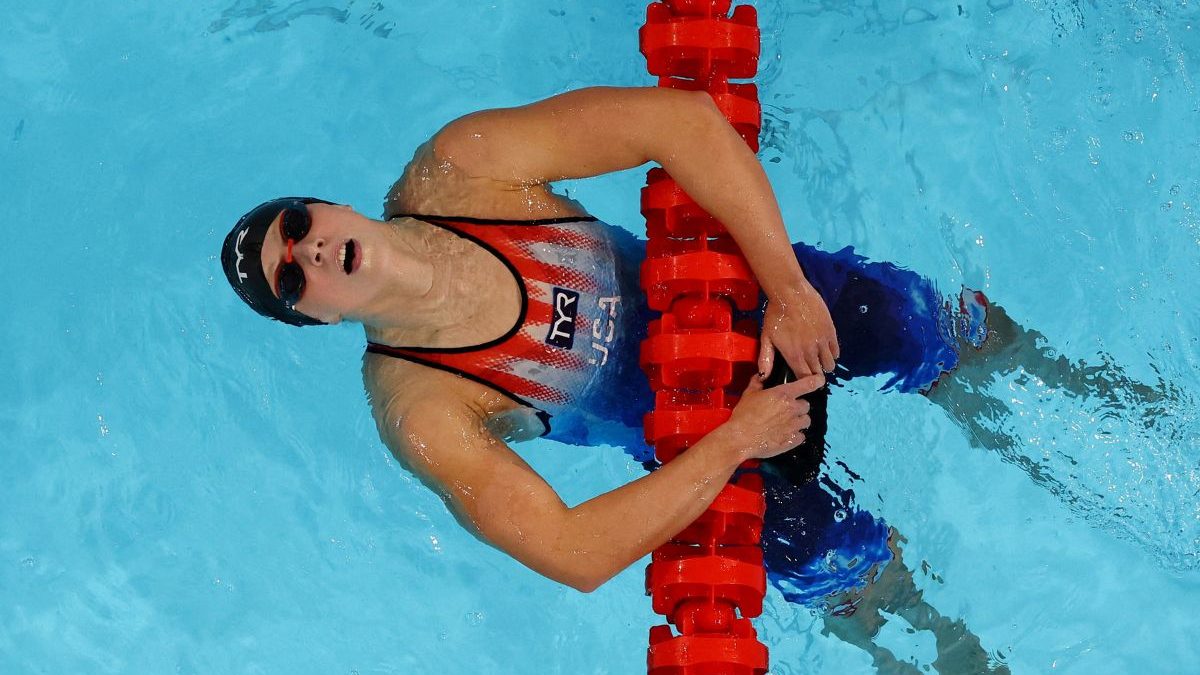 Katie Ledecky smashes 800m freestyle world record again; Gretchen Walsh beats her own 100m butterfly mark