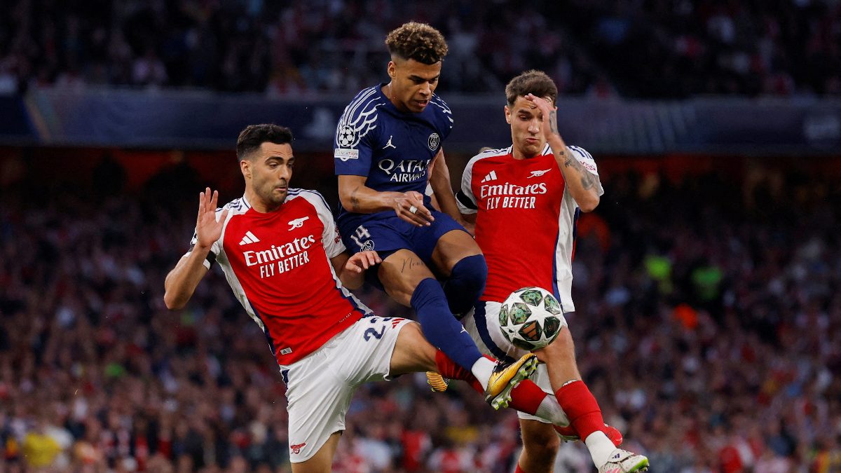 PSG are the favourites to win against Arsenal in the second leg of the UEFA champions league semi-final. Image: Reuters PSG are the favourites to win against Arsenal in the second leg of the UEFA champions league semi-final. Image: Reuters