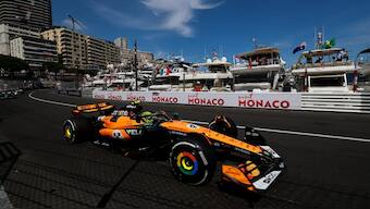McLaren's Lando Norris steers his car at Circuit de Monaco, where he would go on to win the Monaco Grand Prix on Sunday, 25 May. Reuters